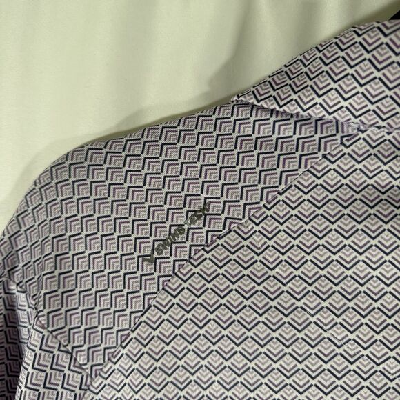 Callaway Golf Polo Men's XL Purple Print Short Sleeve Opti Dri Collared - Picture 11 of 11